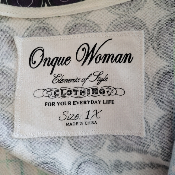 Blue bohemian patterned zip up jacket - Picture 7 of 7